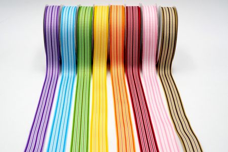 ruban tissé mat à rayures de couleur